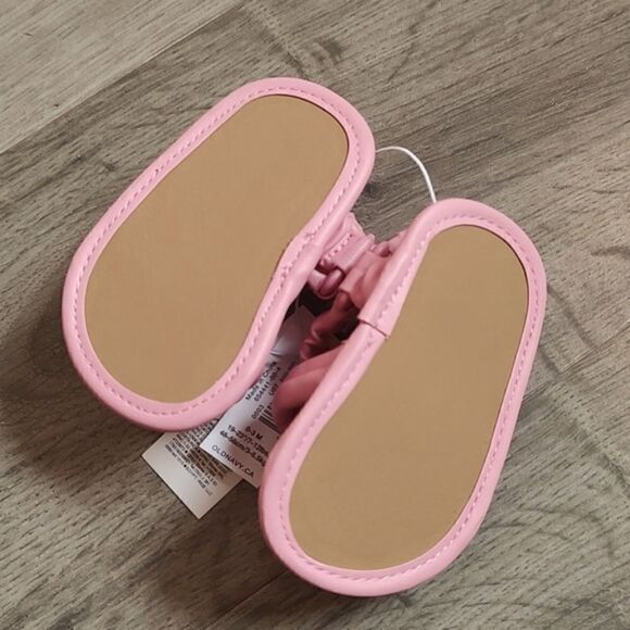 Old Navy New‎ With Tag Size 0-3 Months Cross-Strap Puffy Pink Sandals For Baby - Picture 8 of 10